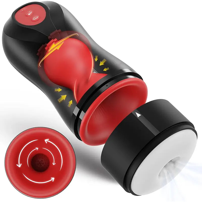 Pleasure Master 3-in-1 Male Masturbator with Swirling