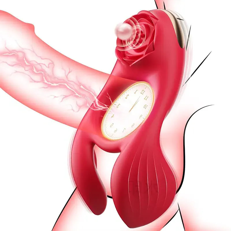 Rose Long Lasting Clitoral Stimulation Penis Ring