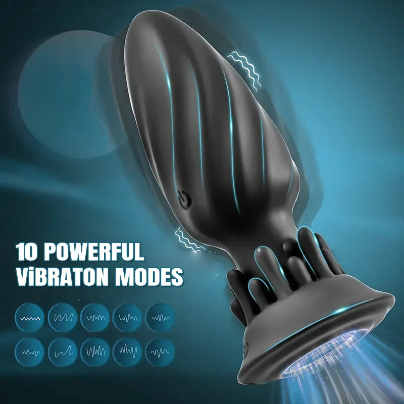  10 Rotating Vibrating Anal Plugs