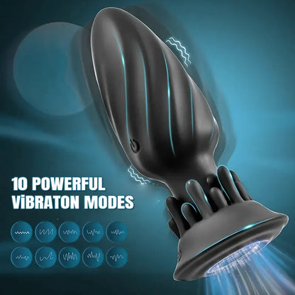  10 Rotating Vibrating Anal Plugs
