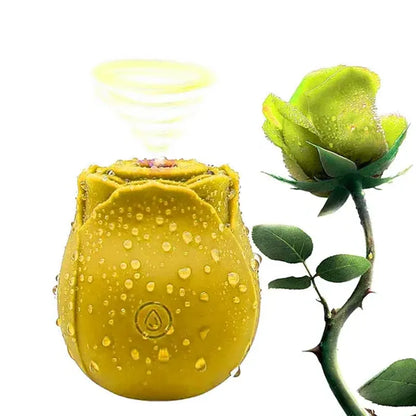 Rose-Shaped Suction Vibrator - 6 Colors