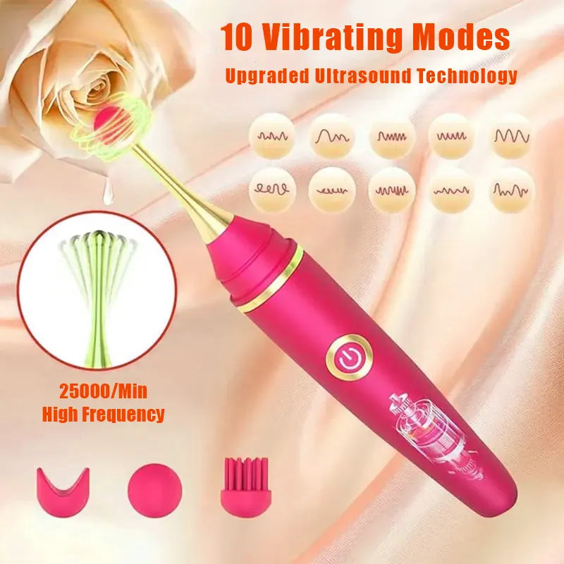 Pink high-frequency clitoral G-spot vibrator
