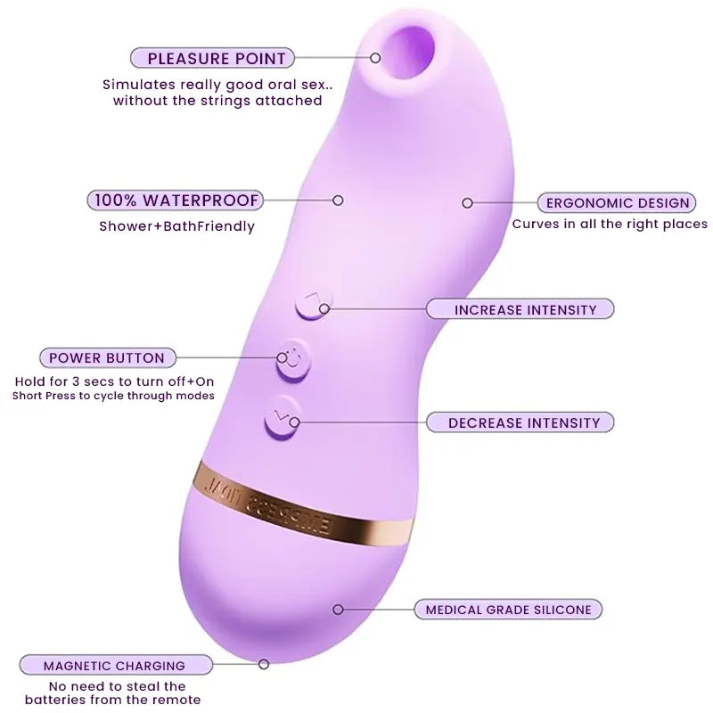 Mini clitoral sucking vibrator with 48 air pulse modes