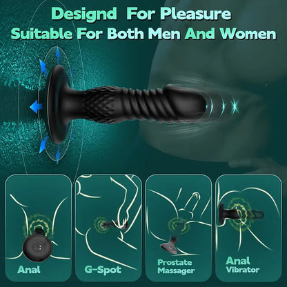 Remote Thrusting Prostate Vibrator Plug