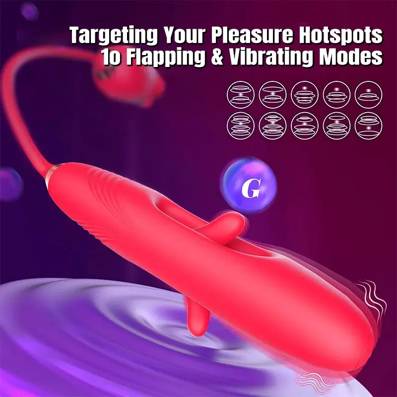 4 in 1 Rose Dildo Clitoral Vibrator