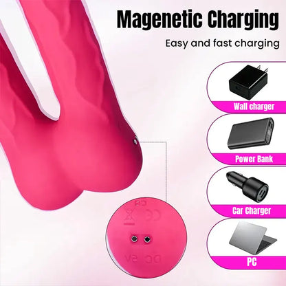 APP Controlled Double Vibrating Dildo for Vaginal &amp; Anal Stimulation