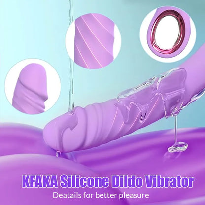 Dildo with finger ring, 8.4-inch G-spot vibrator