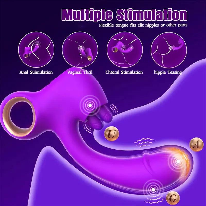 Upgraded Double Tongue Clitoral Vibrator