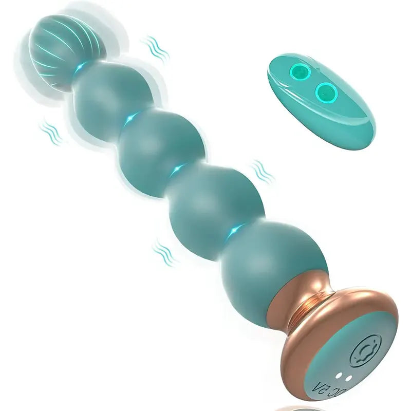 Remote Control 10 Vibrating Plug Anal Beads