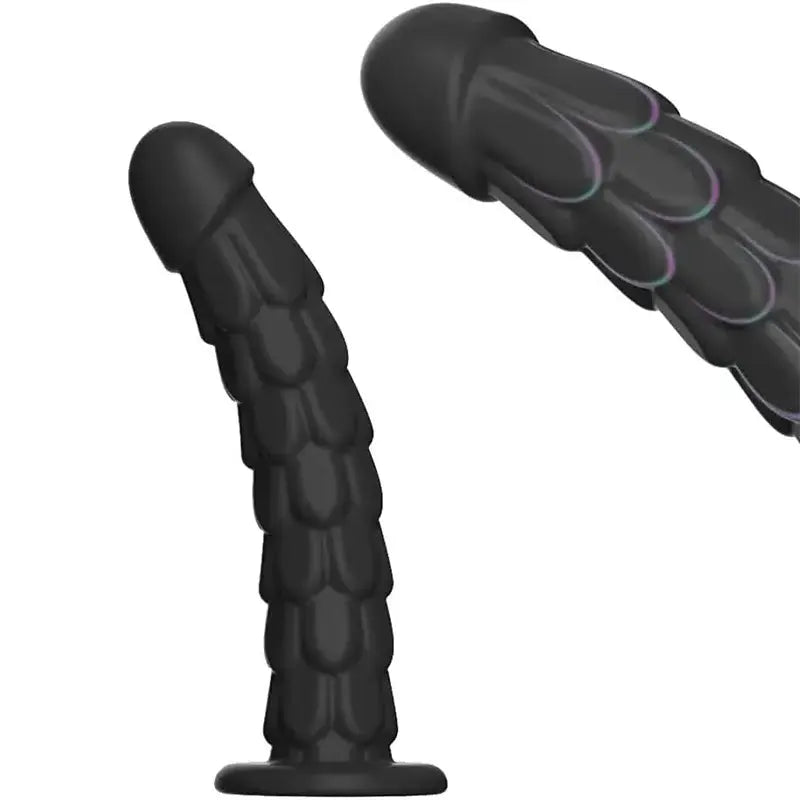 Textured silicone toy with base – perfect for anal play