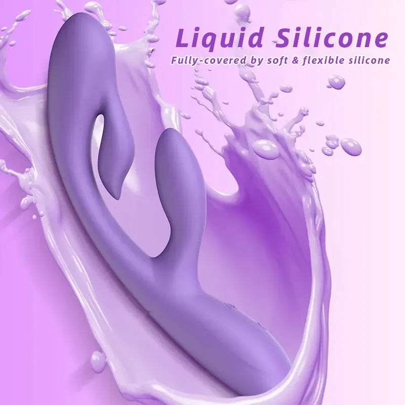 Purple Rabbit Powerful G-spot Vibrator Stimulates Vagina &amp; Clitoris