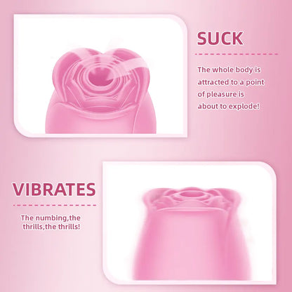 Pink Rose Toy with 10 Suction Modes