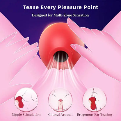 Rose Sucking Vibrator, Clitoris and Nipple Vibration