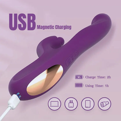 Triple-Action Clitoral &amp; G-Spot Rabbit Vibrator