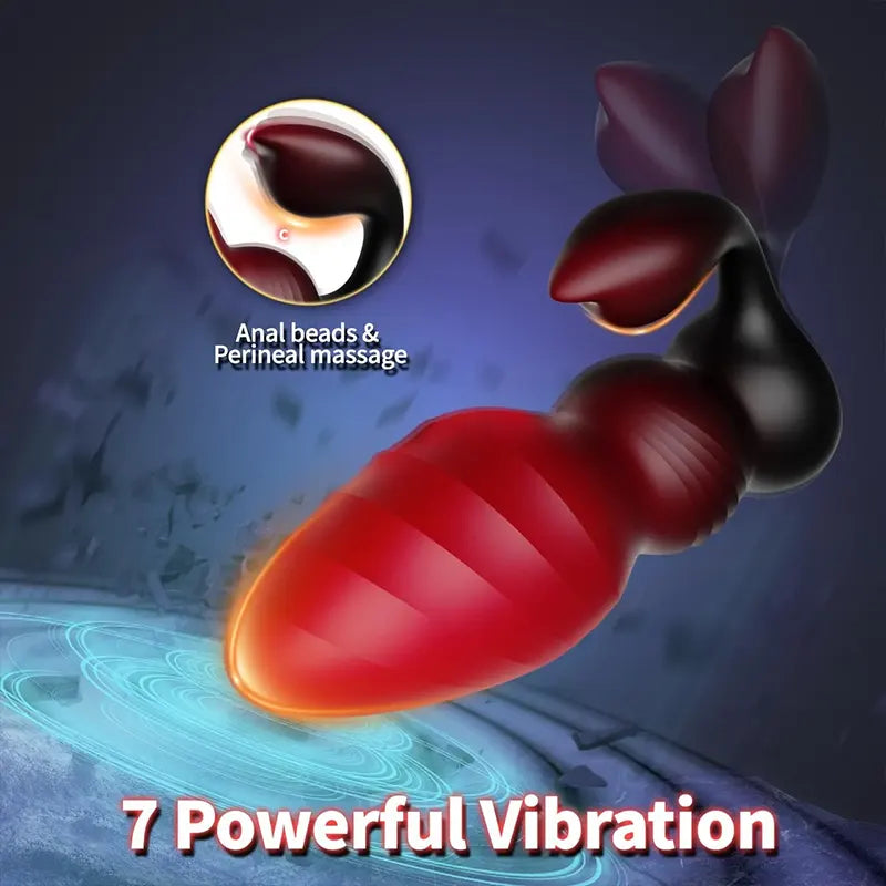 Remote Vibrating Anal Bead Plug