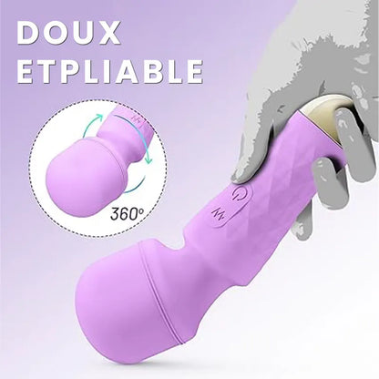 A cute wand vibrator with two vibrating ends