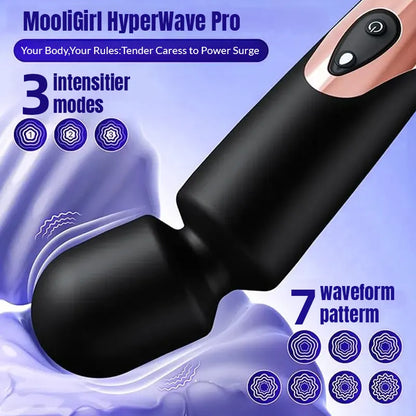 Female Wand Vibrator Elegant Rose Gold