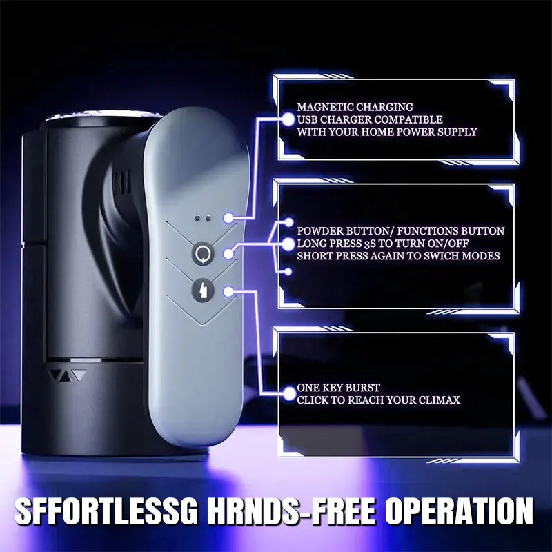 3D Rotating Male Stroker with Magnetic Charging