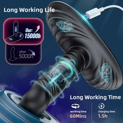 Prostate Massager &amp; Sit-On Vibrator Stimulates G-Spot