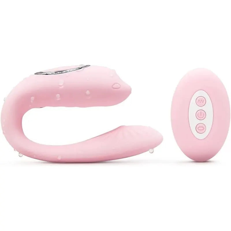 Pink double-headed sucking vibrator