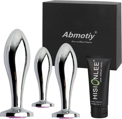 Ruby Beginner-friendly Metal Butt Plug Three-Piece Set