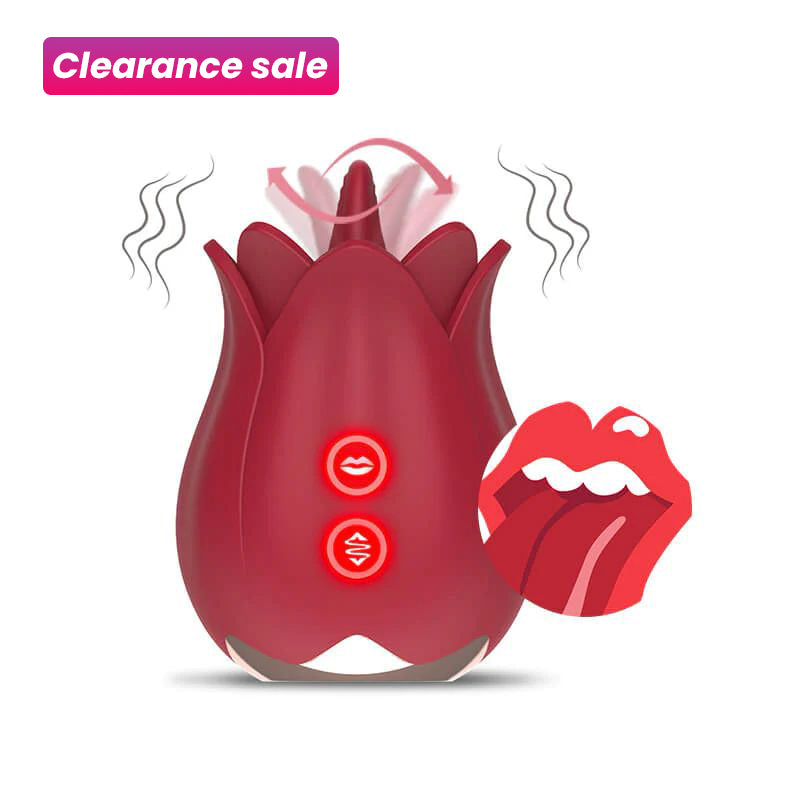 The Rose Toy with Tongue for Women Red