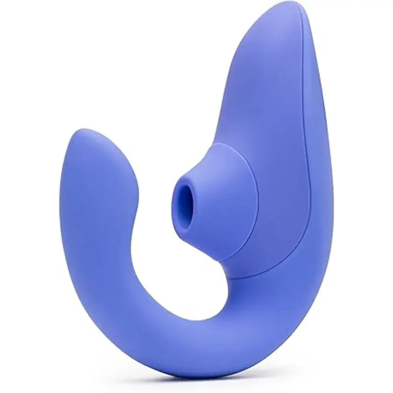 Blue U-shaped mini sucking vibrator