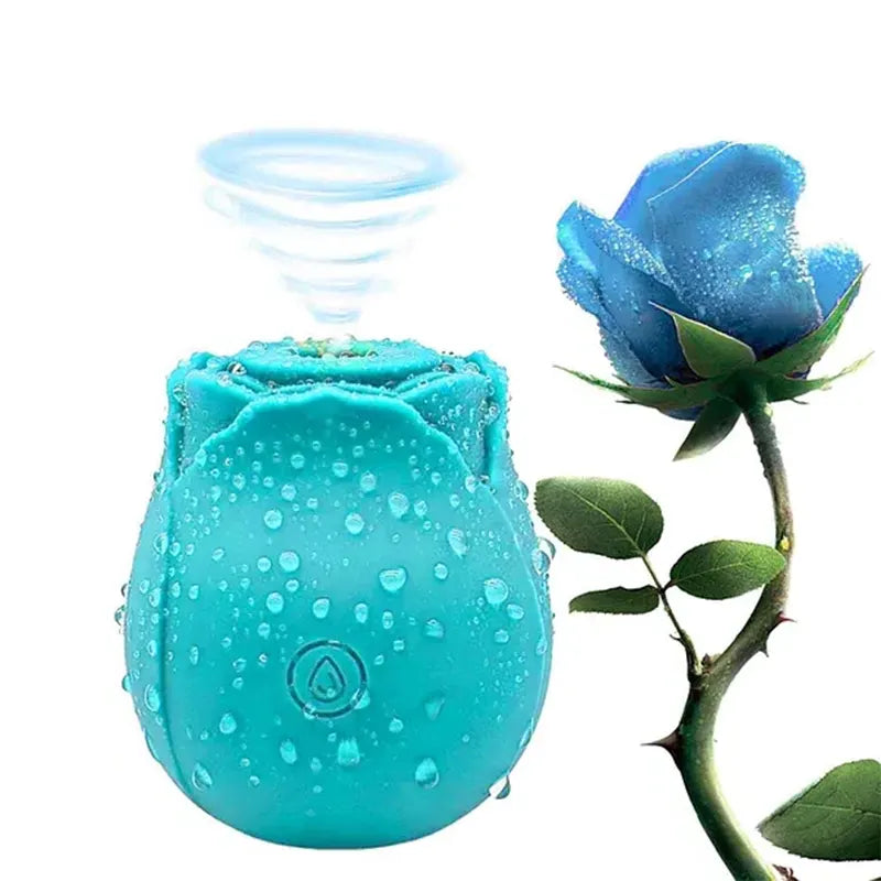 Rose-Shaped Suction Vibrator - 6 Colors