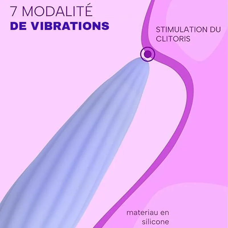 Female spindle-shaped anal vibrator with 7 vibrations