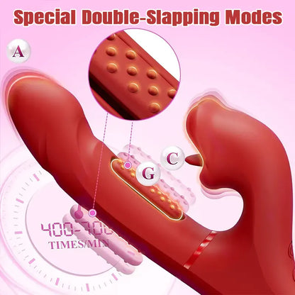 3-in-1 Tongue Rose Clitoral Bite Vibrator