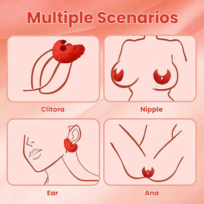 Remote Control Mini Nipple Clamps Vibrator for Couple
