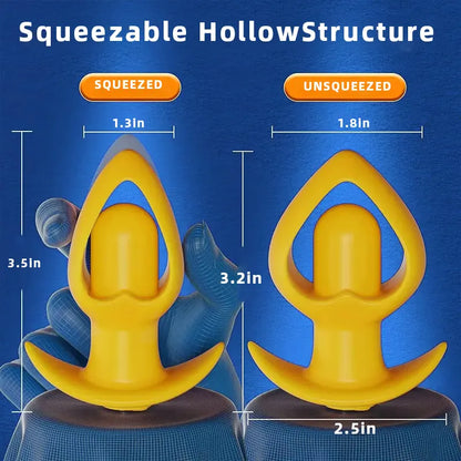 Hollow Vibrating Silicone Butt Plug Beginner-Friendly Anal Sex Toy