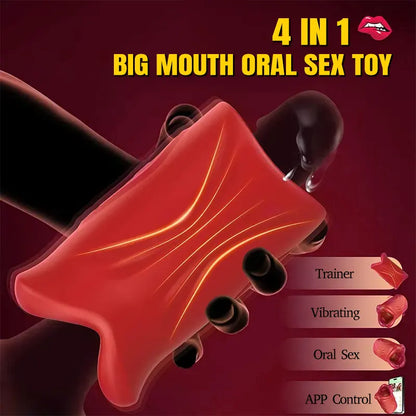 4-in-1 Rose App Open Penis Vibrator