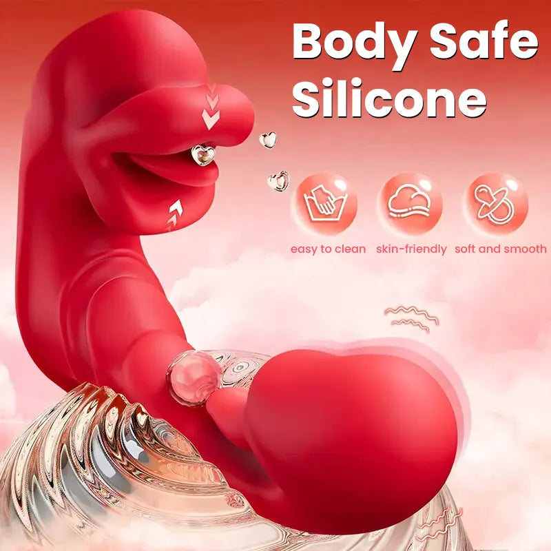 5-in-1 tongue vibrator with 9 suction &amp; vibration modes