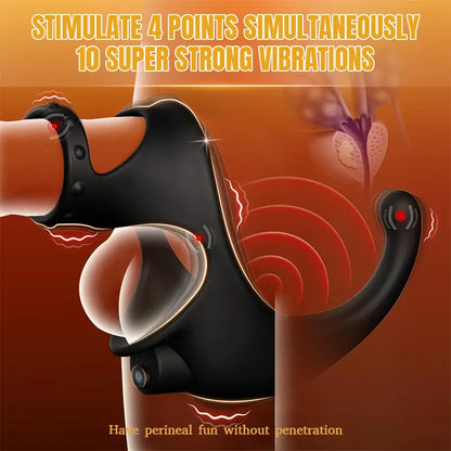 Wearable Prostate Vibrating Delay Cock Ring