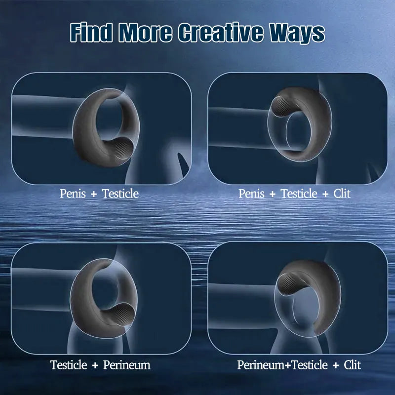 Adjustable Beaded Clitoral Stimulation Vibrating Penis Ring