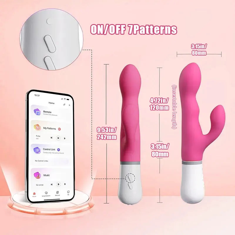 Rechargeable realistic rabbit vibrator, cute &amp; powerful