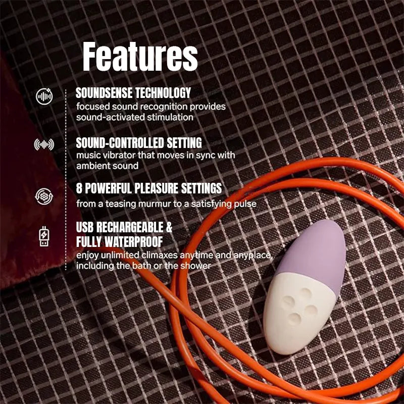 Sound-activated small personal egg vibrator