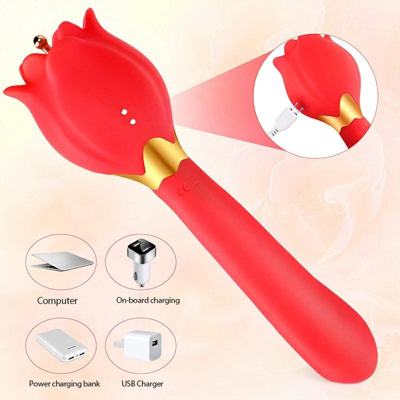 3-in-1_Rose_Vibrator:_Clitoral,_G-spot_Thrusting4