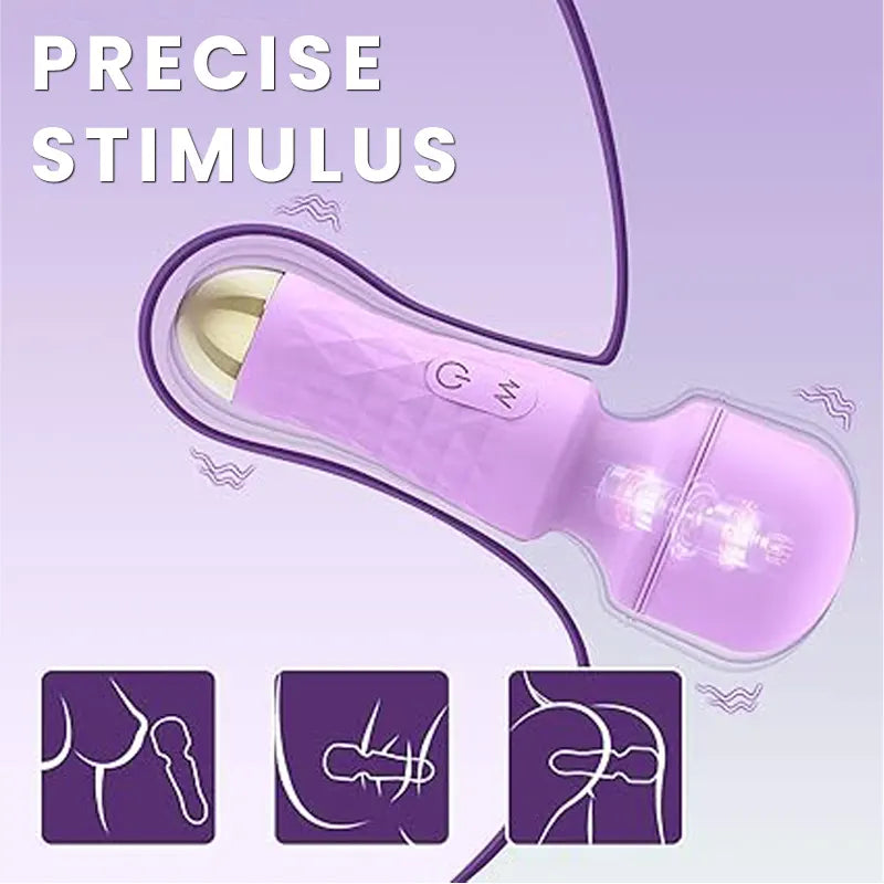 A cute wand vibrator with two vibrating ends