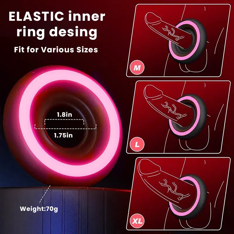 10 Vibration Modes App-controlled Cock Ring for Pleasure