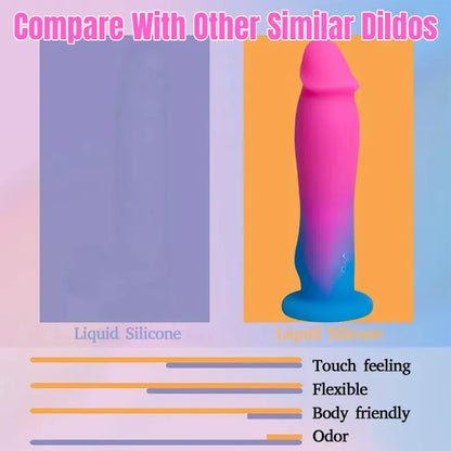 Ombre Suction Cup Vibrating Dildo