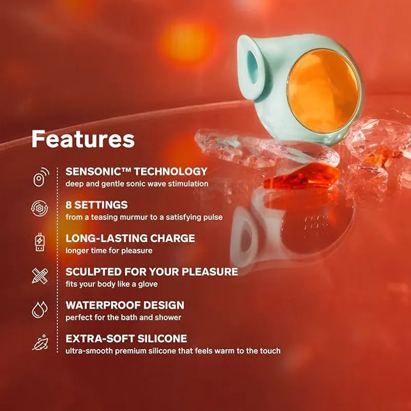 Silent sonic clitoral suction cup, sucking vibrator