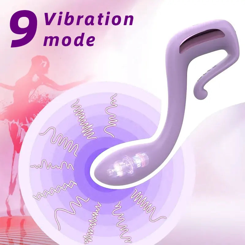 Purple Musical Note Shaped G-spot Vibrator With 9 Vibrations