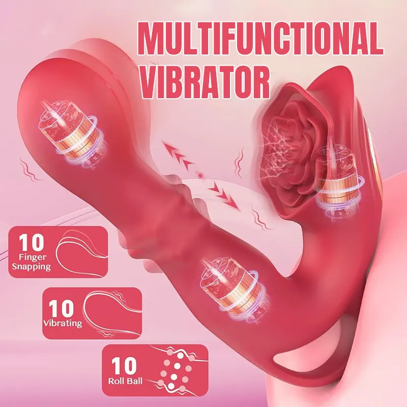 Bloom Rose Touch 3-in-1 G-Spot Finger Vibrator
