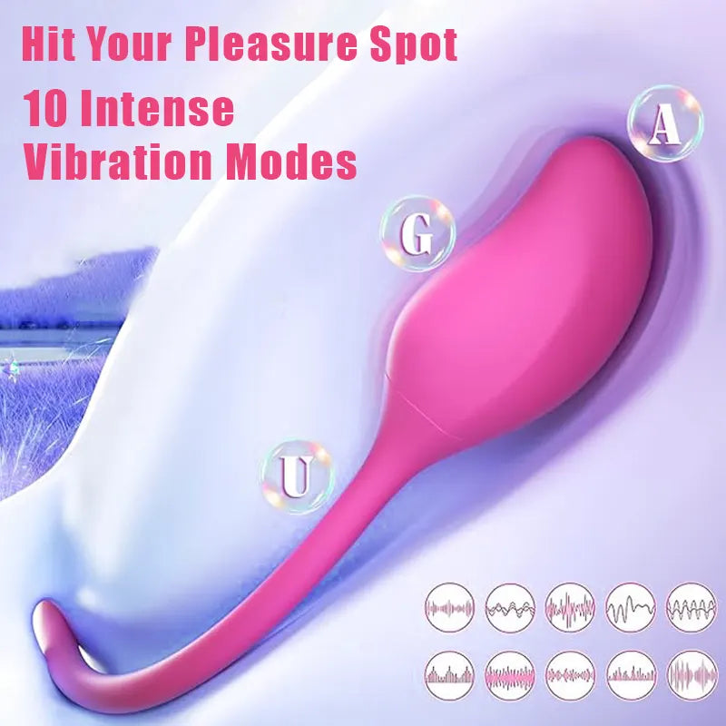 Pink sucking vibrator connected to vibrating egg