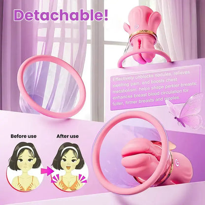 10 Vibrations Nipple Clamps Vibrator with Suction Cup