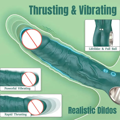 Multi-Function Realistic Thrusting Dildo Vibrator