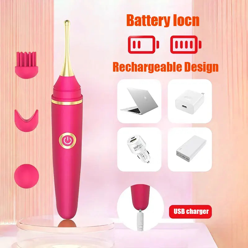 Pink high-frequency clitoral G-spot vibrator
