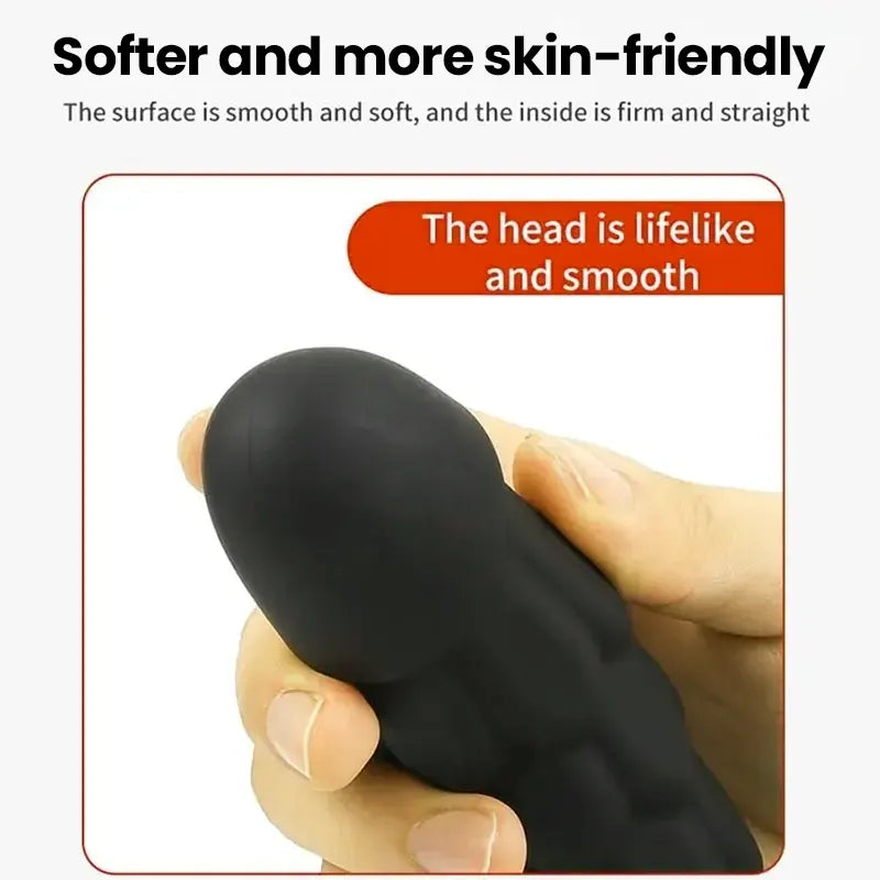 Textured silicone toy with base – perfect for anal play